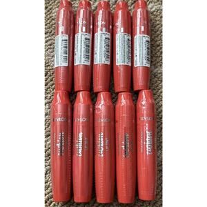 Lot of 10 Revlon Kiss Cushion Lip Tint Lipstick #250 High End Coral - 0.15 fl oz